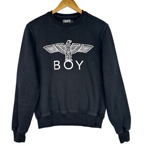 DOPE BOY Eagle Logo Crewneck Sweatshirt Black Streetwear Mens M Streetwear Urban
